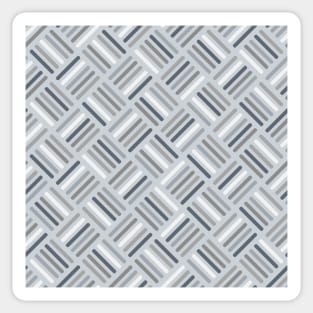 Herringbone Pattern Slate Grey and Stone Sticker